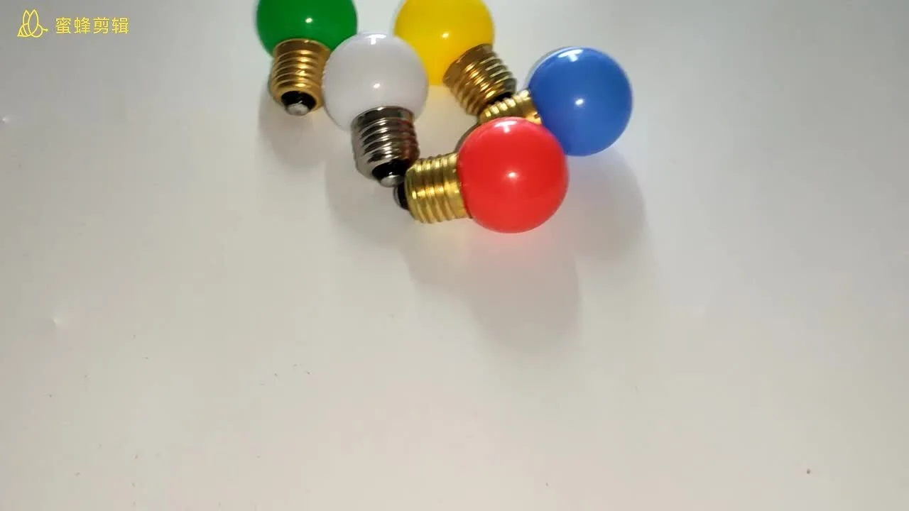 Lampadina a led a festone impermeabile g45 e27 1w in plastica antiurto 1