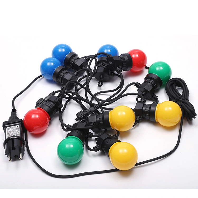 Outdoor Weihnachtsfee Dekoration Gürtel Kette Party Globe Lichterkette Kundenspezifisch IP65 220V CE ROHS IP44 E27 220 2*1.0mm2 -20-40 1
