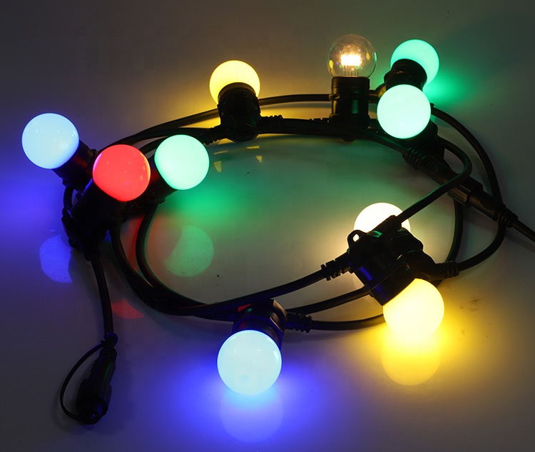 Kualitas Disambungake 10m 20m bunder dipimpin lampu teras anti banyu lampu ruangan e27 Produsen | Wenda Deco 29