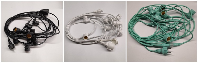 Kualitas Disambungake 10m 20m bunder dipimpin lampu teras anti banyu lampu ruangan e27 Produsen | Wenda Deco 37