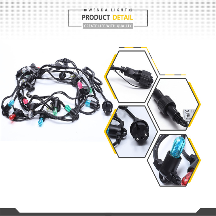 Красочная декоративная светодиодная гирлянда AC220-240V 3.5W Светодиодная лампочка с E14 Socekt String Lights 9