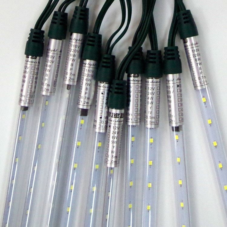 屋外クリスマス防水滝 LED 流星ライト 20 センチメートル 30 センチメートル 50 センチメートル 12V 24V LED 降雪ライト 8
