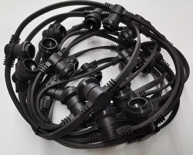 Kualitas 100m 50m garland e27 lampu festoon ruangan waterproof festoon kabel sabuk lampu Produsen | Wenda Deco 8