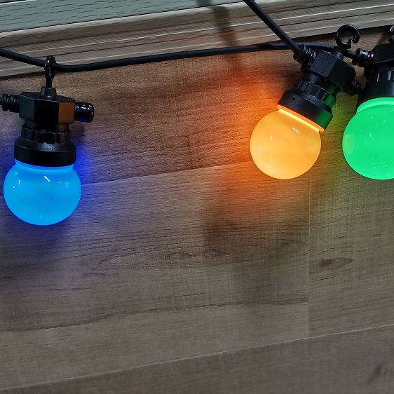 أضواء سلسلة زينة عيد الميلاد الشمسية G50 led سلسلة ضوء خارجي مقاوم للماء إضاءة الفناء 8