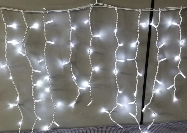 Рождественские украшения Фестиваль огней Резиновый кабель Водопад Drop Led Outdoor Icicle Light String Производитель 1