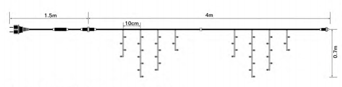 Quality Christmas Led Icicle Light String Outdoor Wedding Party Decoration Curtain Lights Manufacturer | Wenda Deco 41