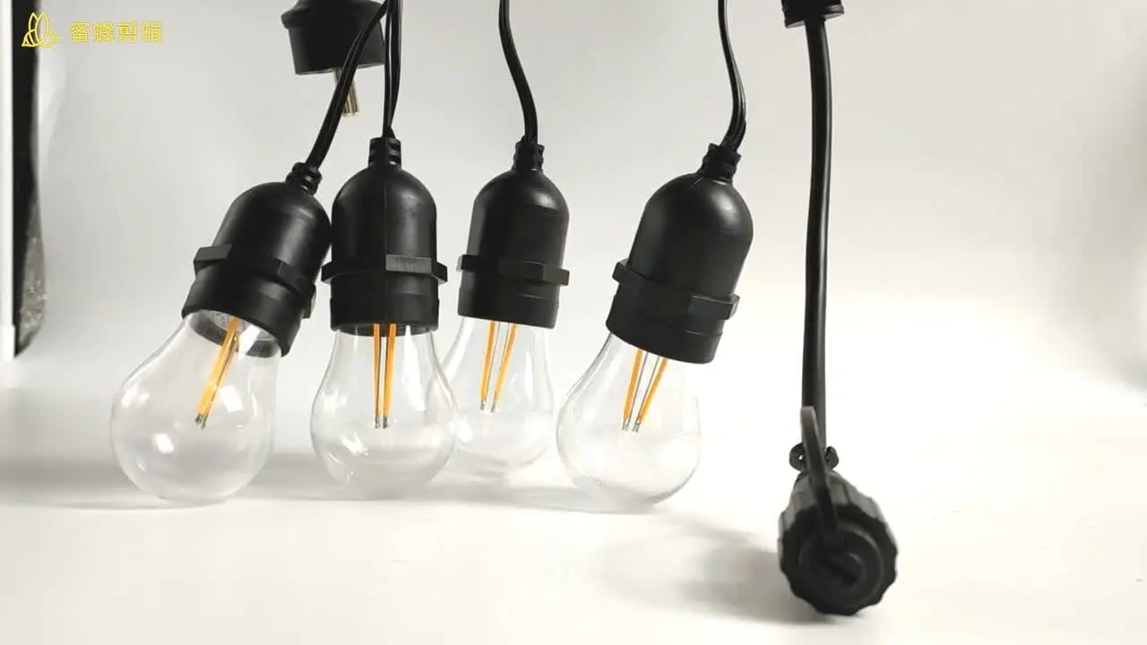 最高の屋外防水パティオライトストリングe27ソケットベルトライトハンギングe27 LEDフェストゥーンライトカンパニー - Wenda Deco 1
