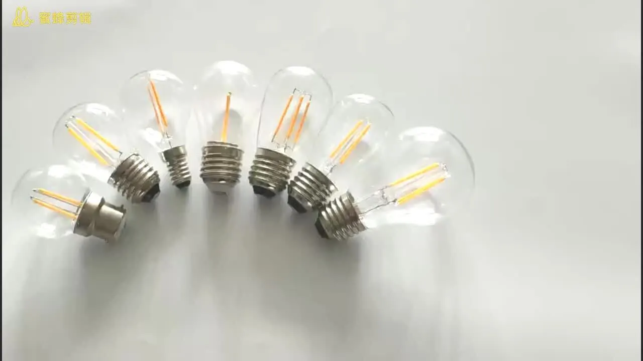 WENDA - Großhandel E27 B22 dimmbar Kugelbirne 230v G45 Kunststoff Glühlampe 2W Rundkabel Gürtelleuchten 1