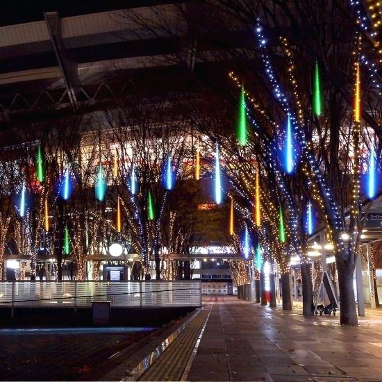 CE/Rohs 100cm Led meteor light E27 B22 Outdoor Led Snowfall Light Christmas Tree Decorative E27 Meteor Shower Rain lights 8