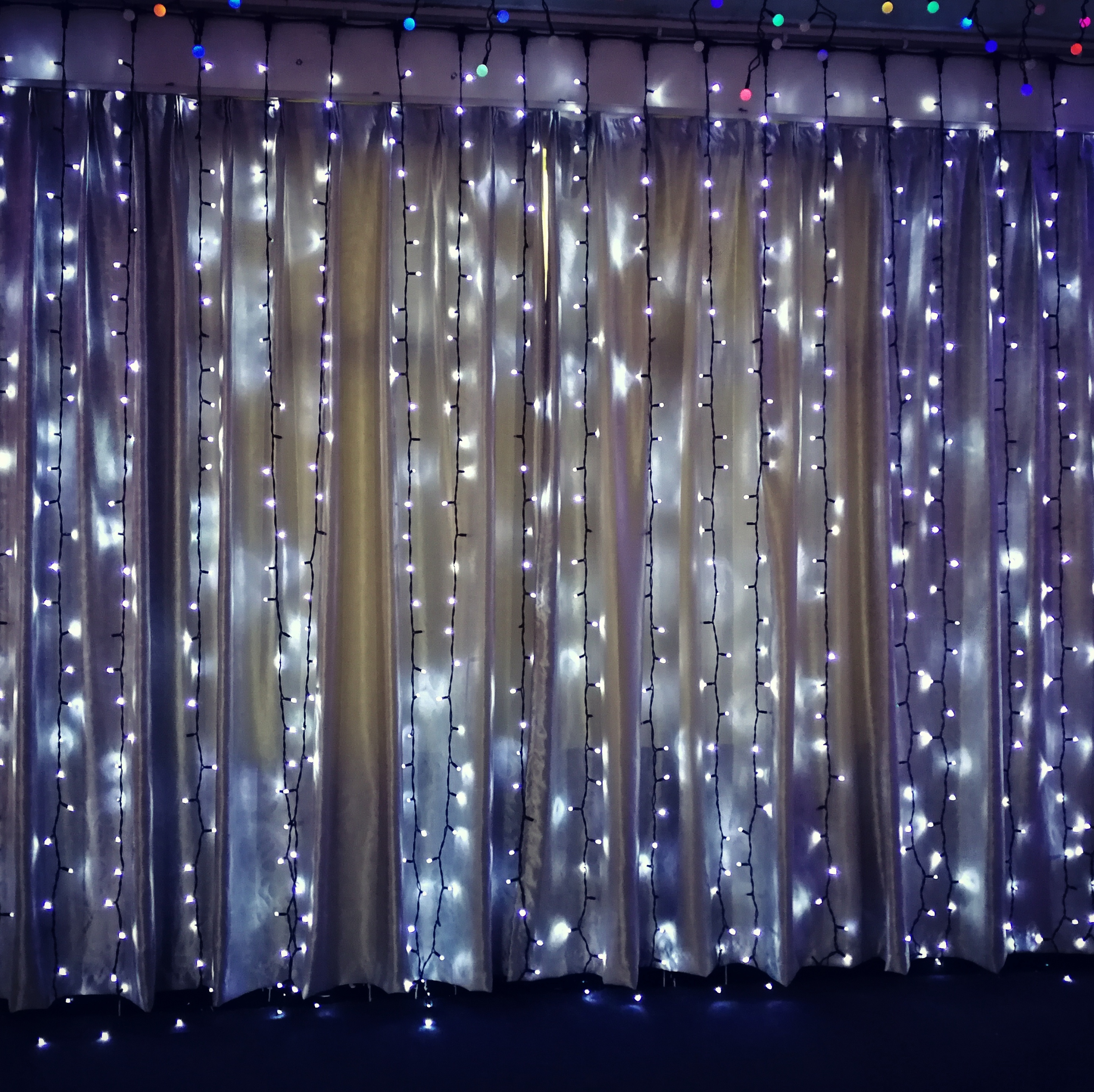 Lighting Curtain Wedding Decoration Fairy Light Multicolor Christmas of Holiday Rubber String CE ROHS SAA VDE IP44 220 -20-40 12