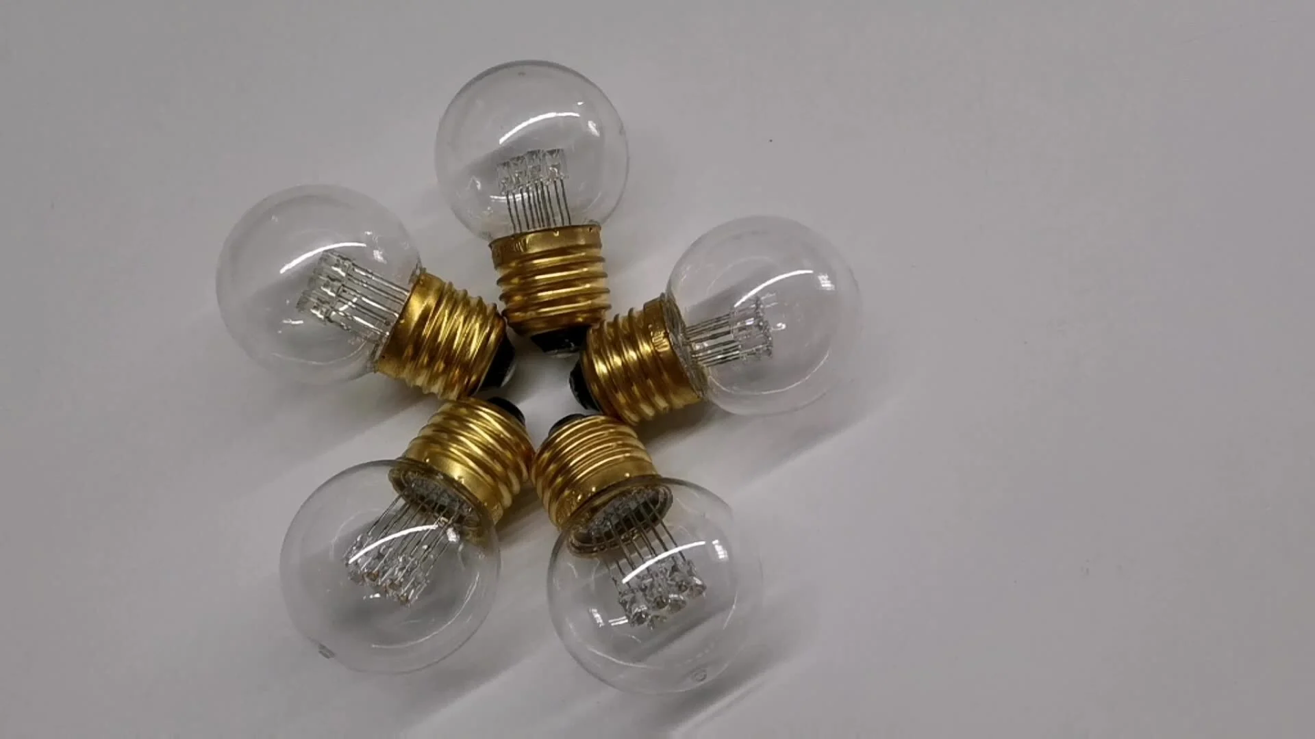 CE ウォームホワイト 2700 k LED 点滅ランプ 1 ワット屋外パーティーライト G45 プラスチックストロボ LED 電球 e27 24 v 230 v 1