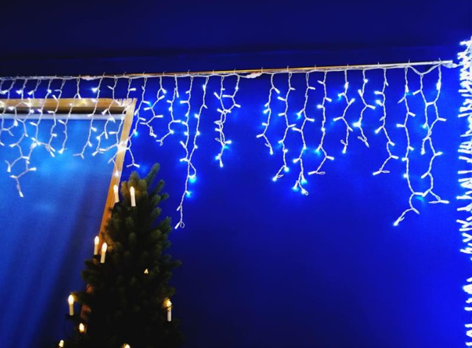 220v Christmas decoration waterfall led string rubber cable outdoor icicle lights 1m 2m 3m 14