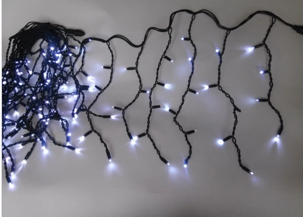 220v Christmas decoration waterfall led string rubber cable outdoor icicle lights 1m 2m 3m 30