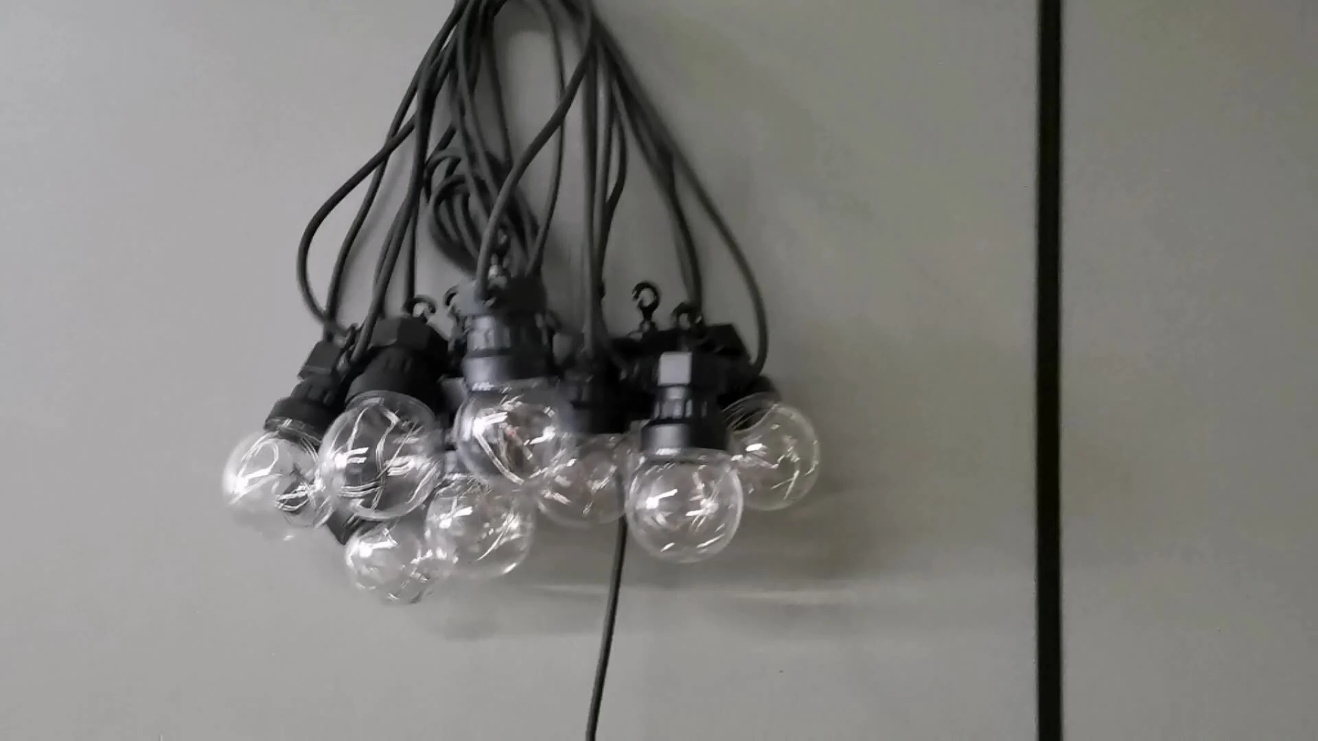 WENDA - Lumini de gradina suspendate, rezistente la apa, 5m 10m, siruri de lumini cu LED-uri solare, lumini de petrecere in aer liber, sir solar G50 1