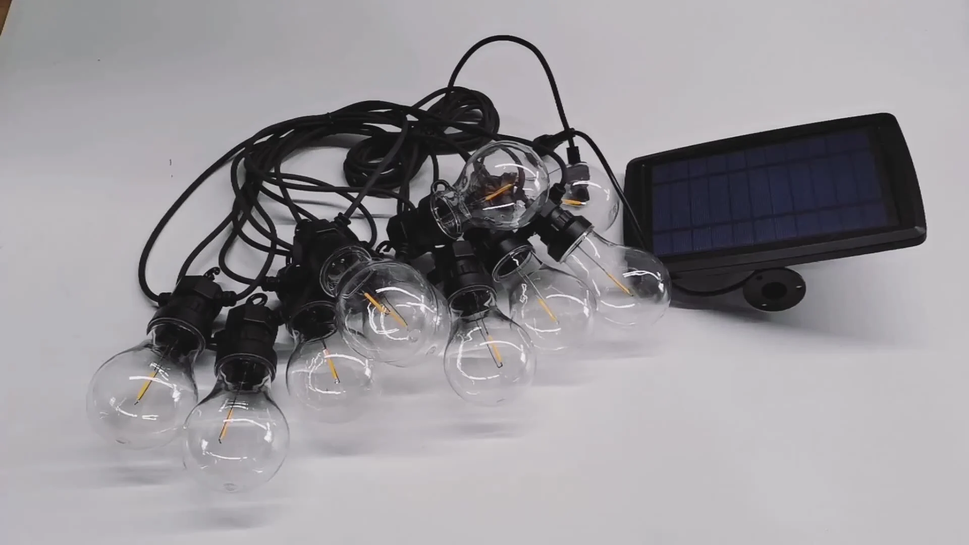 WENDA - Manufacturer Direct Sale Low Price Popular Waterproof Strobe Flashing Outdoor A19 Solar Light String A19 solar string 1
