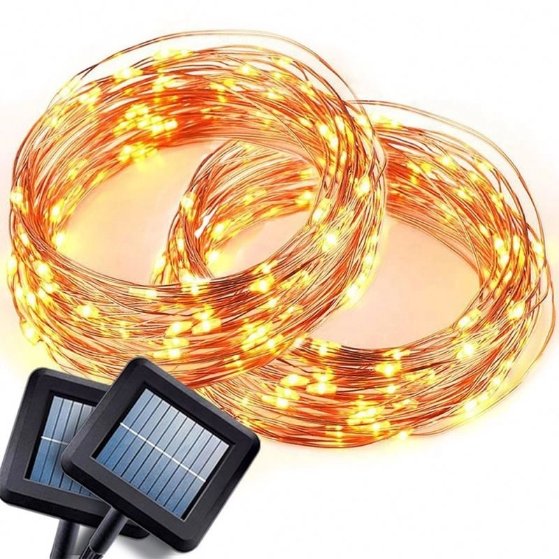 IP65 Waterpoof 393.7 นิ้ว 10M 100 LED USB ดำเนินการตกแต่งสีเหลืองข้าวแสงทองแดงลวด LED String light สำหรับ Diwali 1
