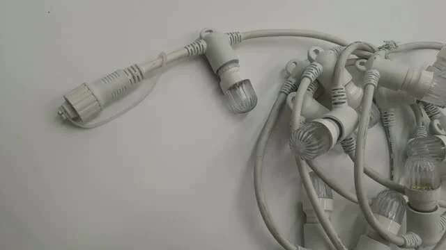 230V cablu din cauciuc pentru exterior lampadină E14 cu bec stroboscopic șir de becuri cu LED intermitent de Crăciun, rezistent la apă 1
