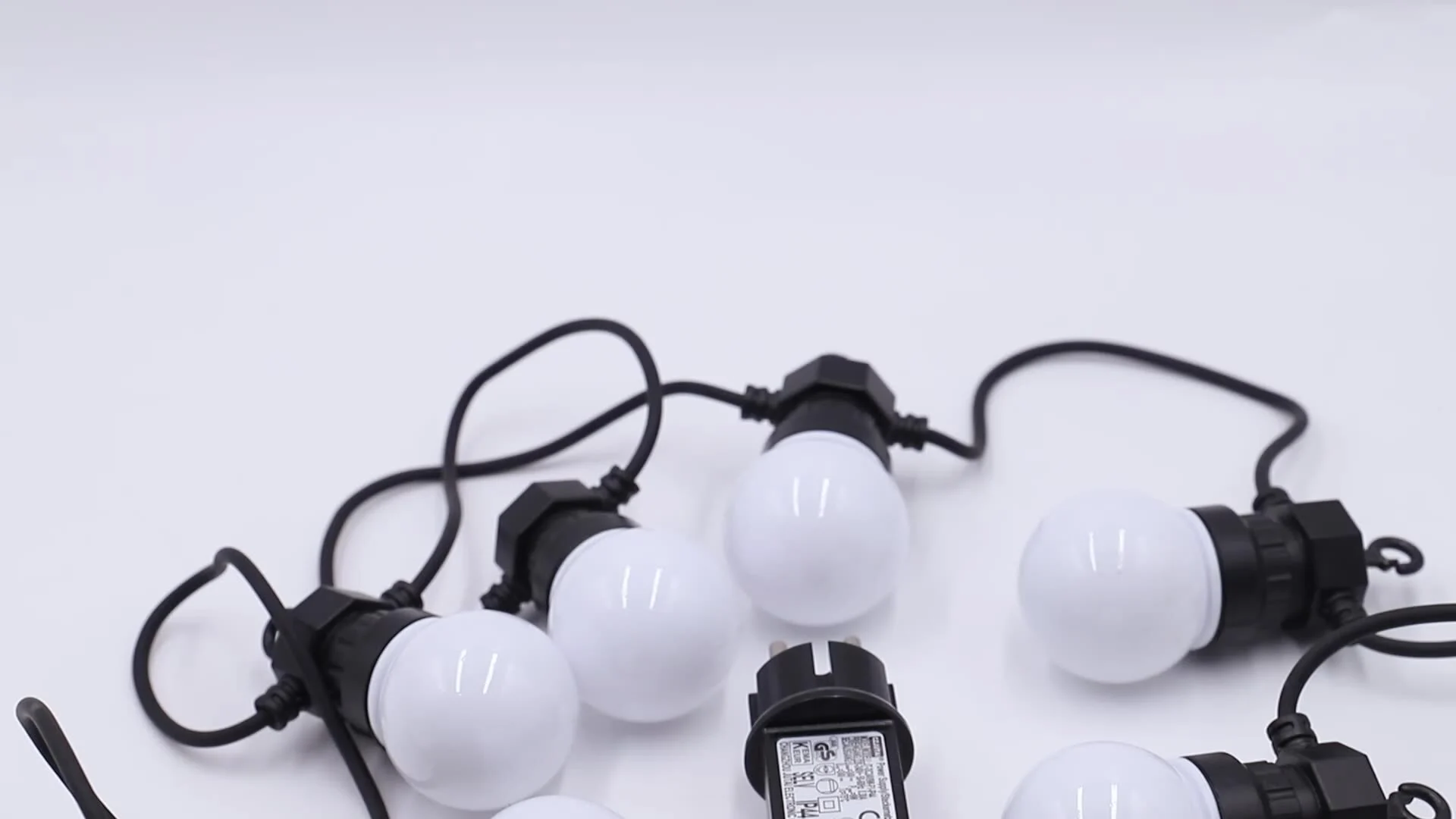 Guirlanda de festa luzes de bolas de natal ao ar livre led luzes de corda de festão de natal g50 1