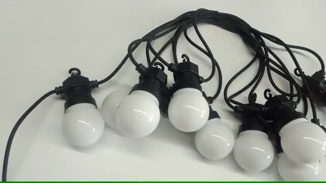 Luzes de pátio led ao ar livre g50 festa de casamento decoração de natal luzes festão 10m g50 luzes de corda 1