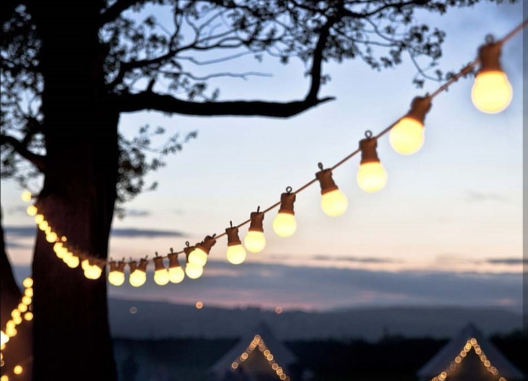 Lampu teras led luar ruangan g50 pesta pernikahan dekorasi natal lampu festoon 10m g50 string lampu 15