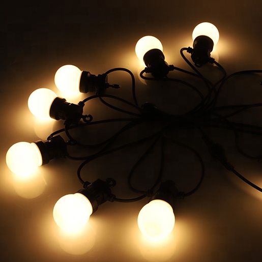 Lampu teras led luar ruangan g50 pesta pernikahan dekorasi natal lampu festoon 10m g50 string lampu 27