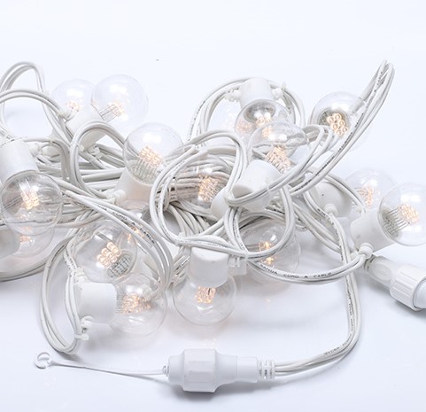 Lampu teras led luar ruangan g50 pesta pernikahan dekorasi natal lampu festoon 10m g50 string lampu 44