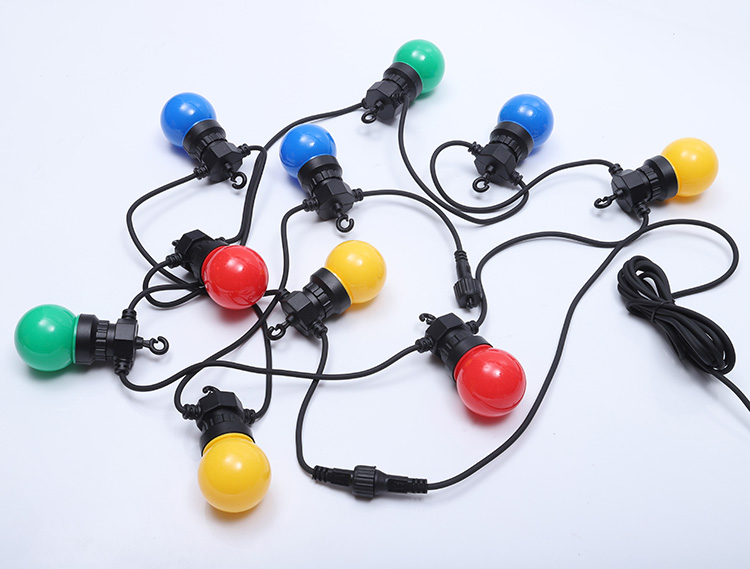 Lampu teras led luar ruangan g50 pesta pernikahan dekorasi natal lampu festoon 10m g50 string lampu 48