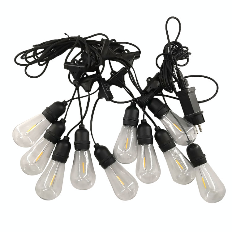 WENDA - Outdoor hanging patio warm white festoon lights filament bulb 24v outdoor decorative waterproof S14 string light New Festoon garland lights 24