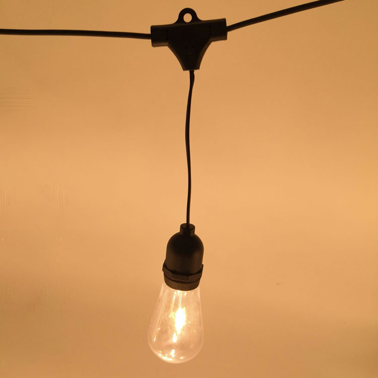 WENDA - Outdoor hanging patio warm white festoon lights filament bulb 24v outdoor decorative waterproof S14 string light New Festoon garland lights 18
