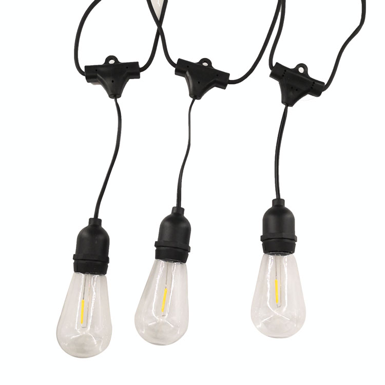 WENDA - Outdoor hanging patio warm white festoon lights filament bulb 24v outdoor decorative waterproof S14 string light New Festoon garland lights 22