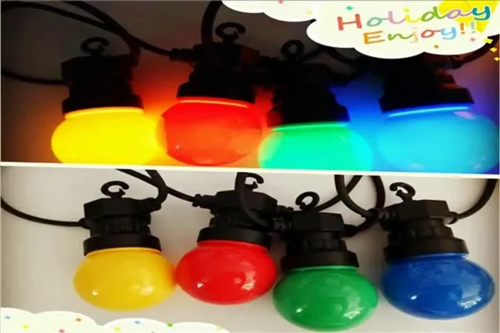 WENDA - LED outdoor Multi Coloured G50 Festoon Globe Fairy String Party Christmas Lights G50 String light 1