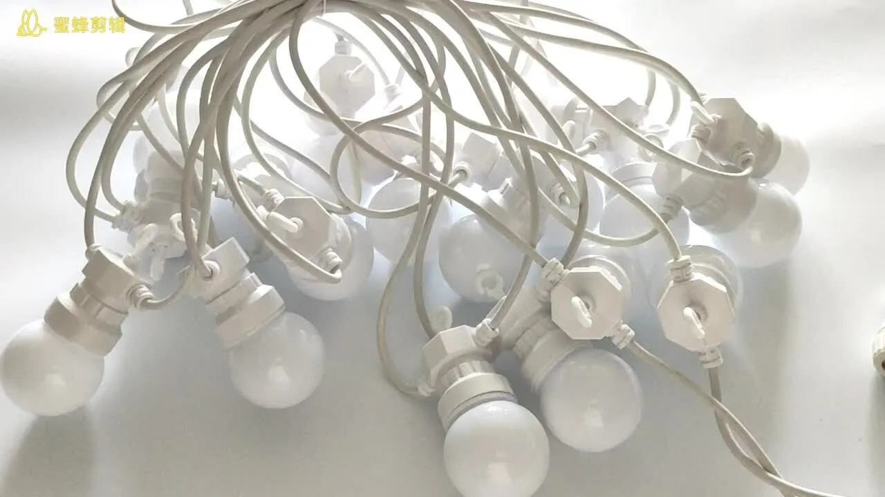 WENDA - ad ningbo impermeable IP44 cable blanco G50 guirnalda de luces led conectable para navidad y decoración al aire libre luz de hadas G50 Cadena de luces 1