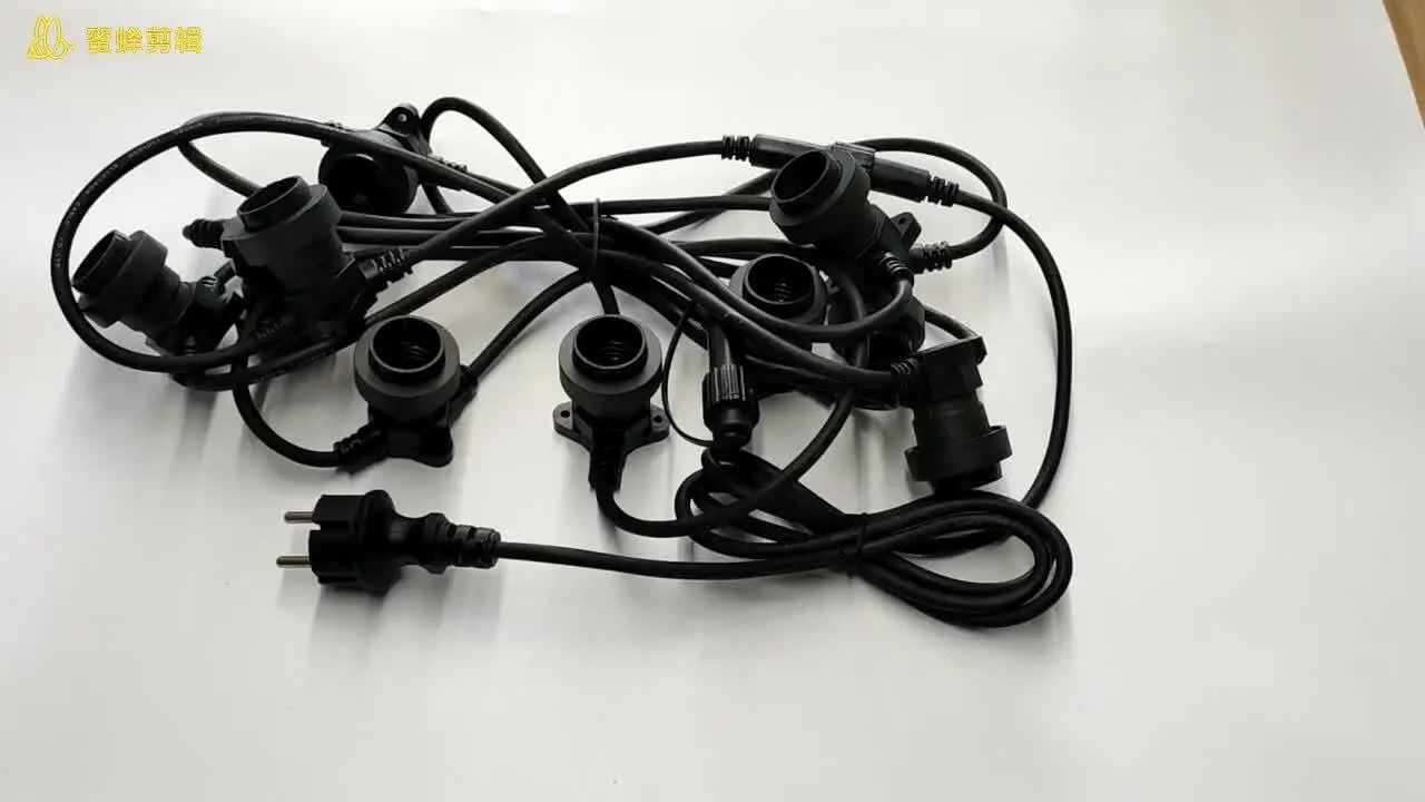IP65 屋外花綱パーティーライト E27 ゴムソケット花綱照明 100 メートル 10 メートル 1