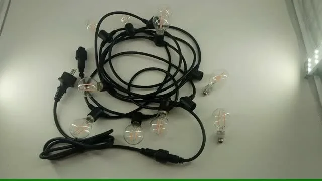 WENDA - Cadena de led para exteriores a prueba de agua e14 cable de vacaciones enchufe festoon cinturón luces 5m E14 Cadena de luz 1