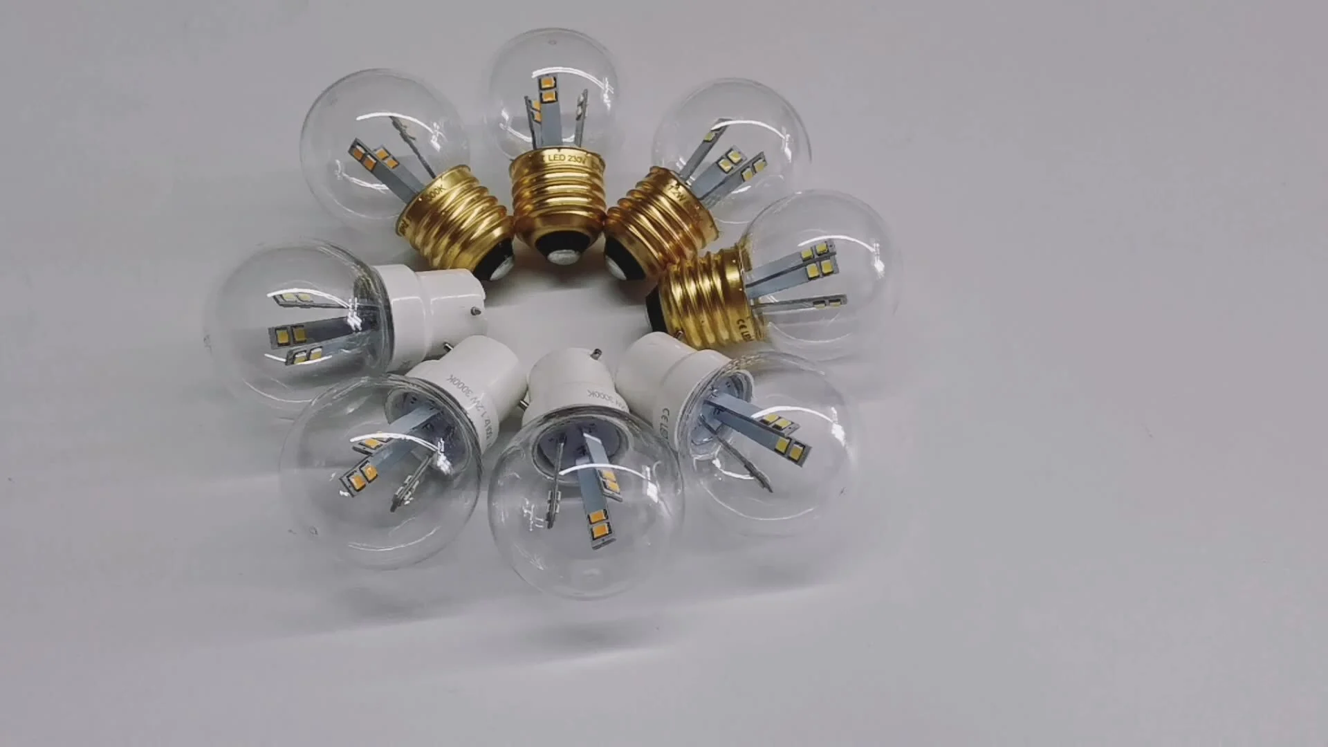 Bohlam Memperhiasi Luar Ruangan Plastik G45 Bohlam Lampu Led Putih Hangat 40 Desain Pencahayaan dan Sirkuit Jernih -20 - 40 E27 B22 untuk Taman 80 1