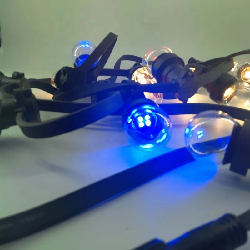 WENDA - 100m E27 suporte de lâmpada led festão lâmpada de cordão de luz para férias e luzes de cinto de cabo redondo de natal 1