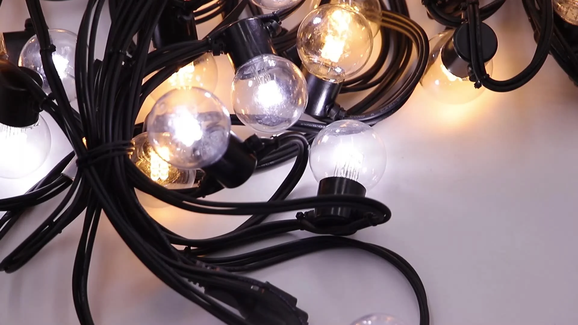 10M 20 Bulbs Plug Powered Warm White Waterproof Rubber G45 Globe String Light For Christmas Decor 1