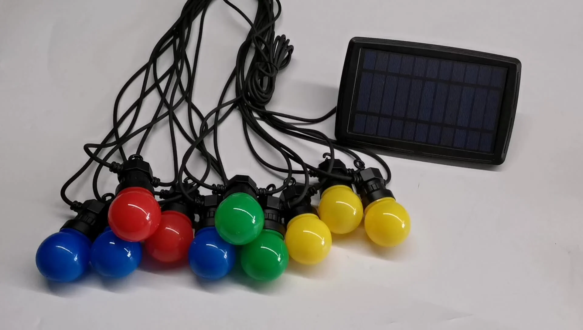 WENDA - سلسلة إضاءة G50 RGB LED مقاومة للماء تعمل بالطاقة الشمسية Festoon لتزيين حديقة العطلات والحفلات G50 1