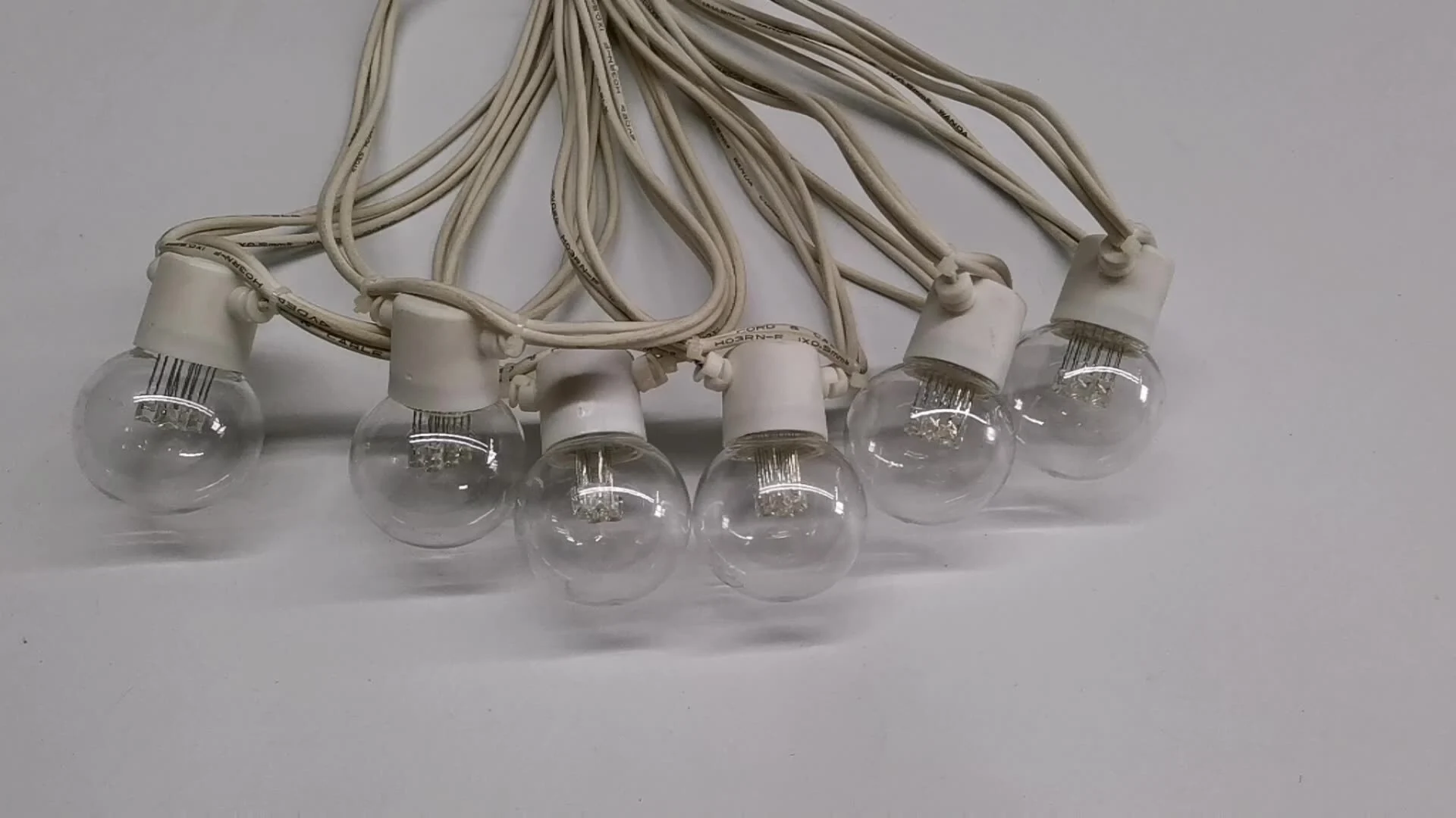 Multicolor RGB Festoon Light G45 Globe Bulb String Light G45 Garland string light Produsen | Wenda Deco 1