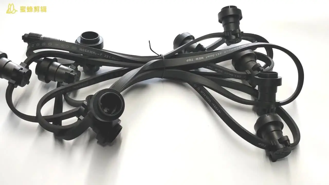 Best Connectable Festoon E27 Sabuk Lampu Dekorasi ruangan Flat kabel Sabuk lampu Company - Wenda Deco 1