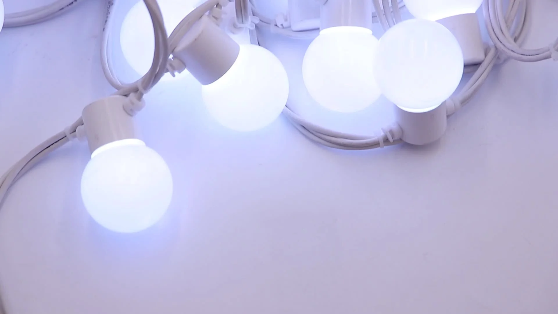 Producători de lumini cu led șiruri RGB personalizate G45 IP44 cu led lăptoase pentru festoon | Wenda Deco 1