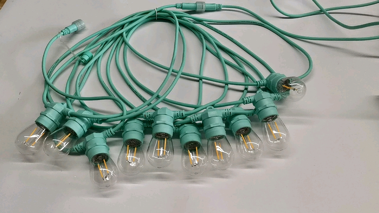 Best Waterproof commercial vintage led lights outdoor decorative E27 string lights Round cable Belt lights  - Wenda Deco 1
