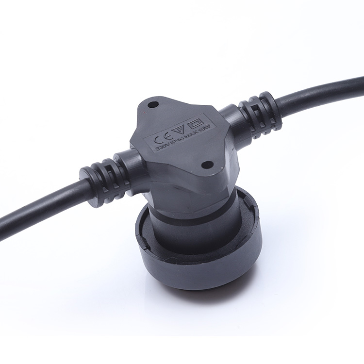 Лучшие фестонные ремни с розетками e27 b22 резиновый кабель круглый черный кабель Ленточные фонари Компания - Wenda Deco 8