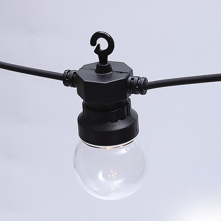 10m 20pcs Connectable Black Cable With G50 3000k Warm Globe Home Decorative Lights Supply Garden Party G50 Led String Light 16