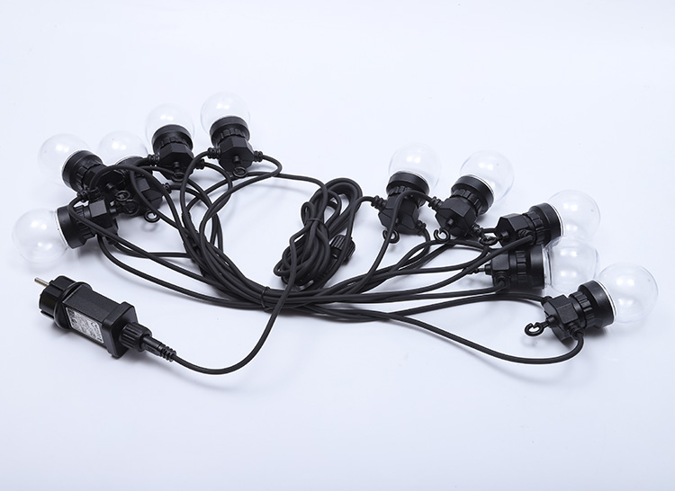 10m 20pcs Connectable Black Cable With G50 3000k Warm Globe Home Decorative Lights Supply Garden Party G50 Led String Light 14