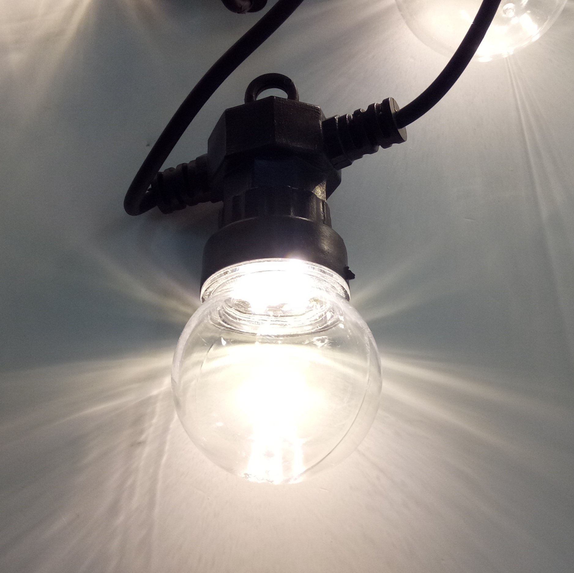 10m 20pcs Connectable Black Cable With G50 3000k Warm Globe Home Decorative Lights Supply Garden Party G50 Led String Light 22