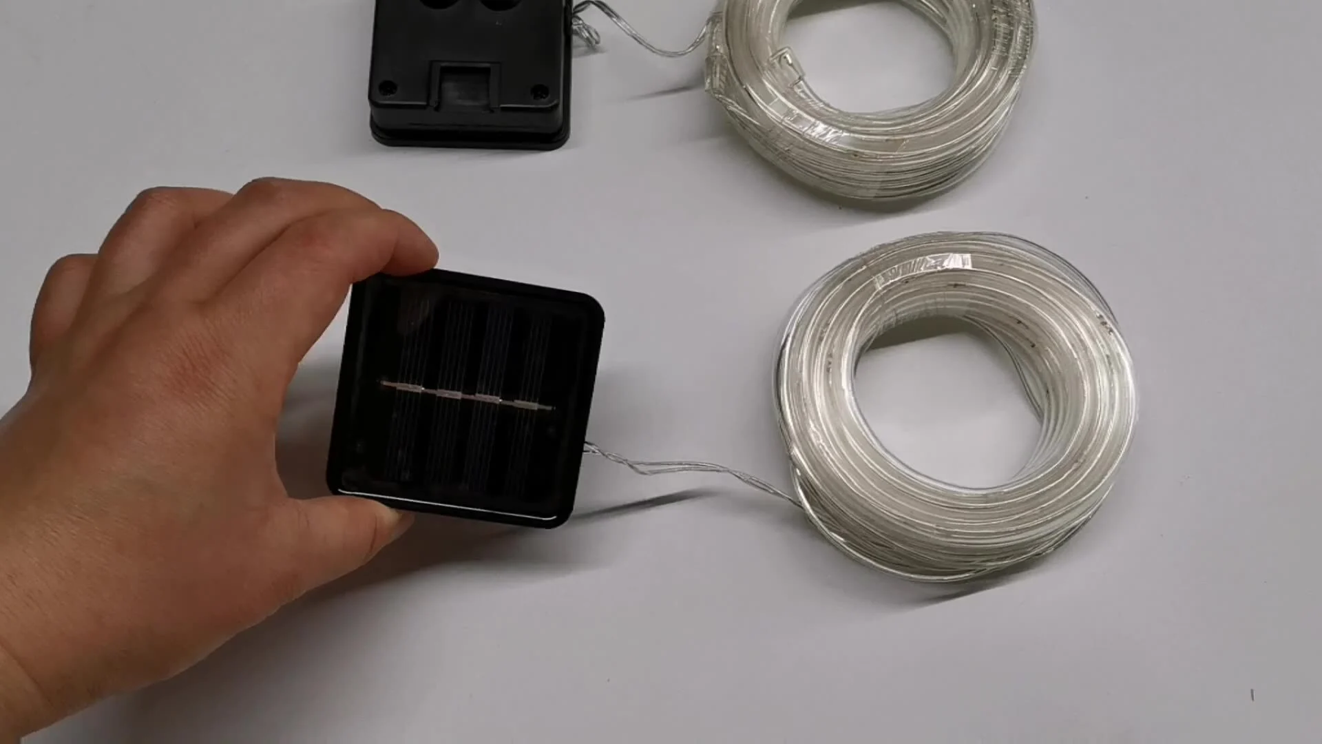 El panel solar de la venta caliente de 5V funciona con luces de cuerda de PVC de venta directa de fábrica al por mayor que cambian de color flexible 1