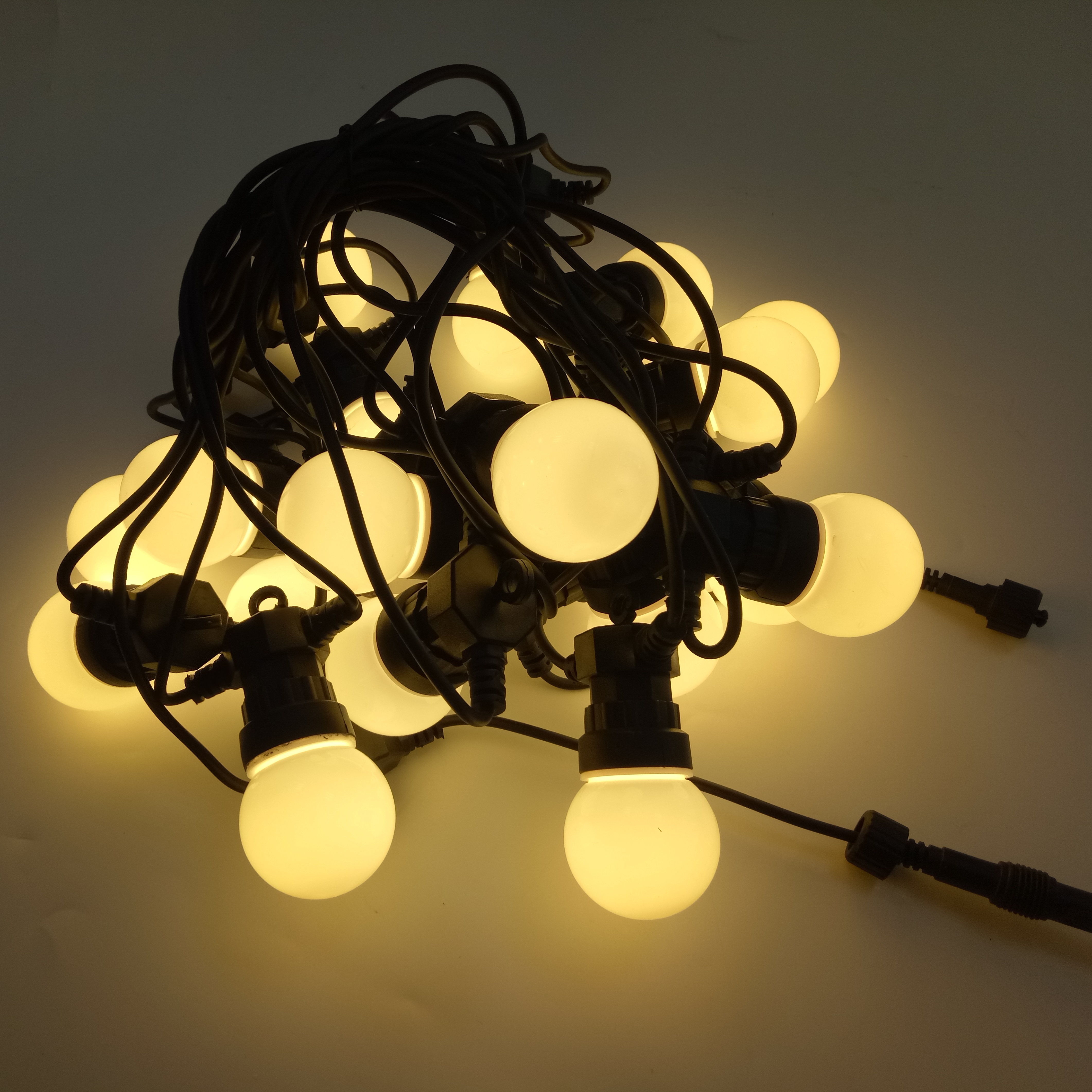 10m Length Holiday Name String Lights Warm White G50 Lamp String Connectable Festoon Light Garland Led Christmas Decoration 24