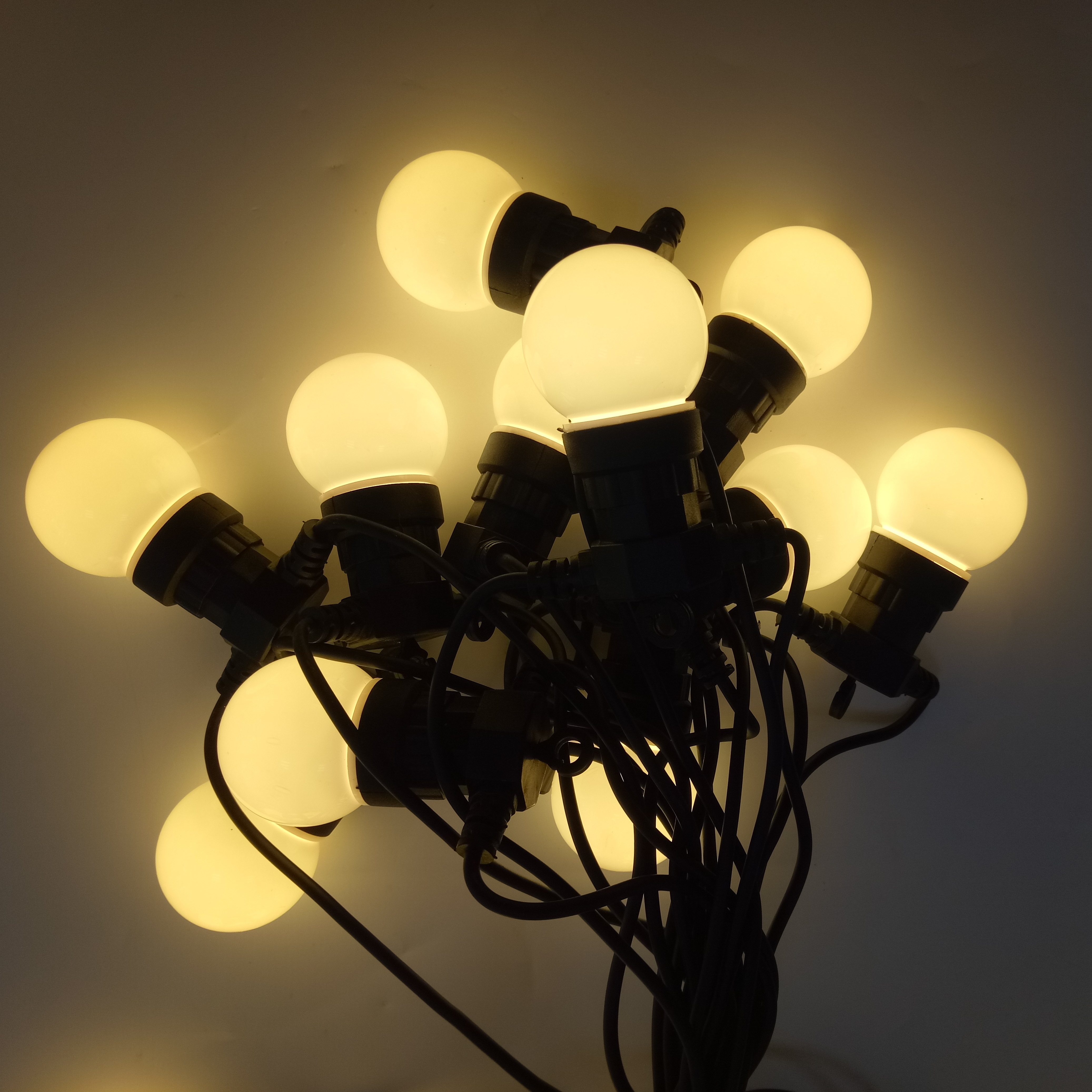 10m Length Holiday Name String Lights Warm White G50 Lamp String Connectable Festoon Light Garland Led Christmas Decoration 28