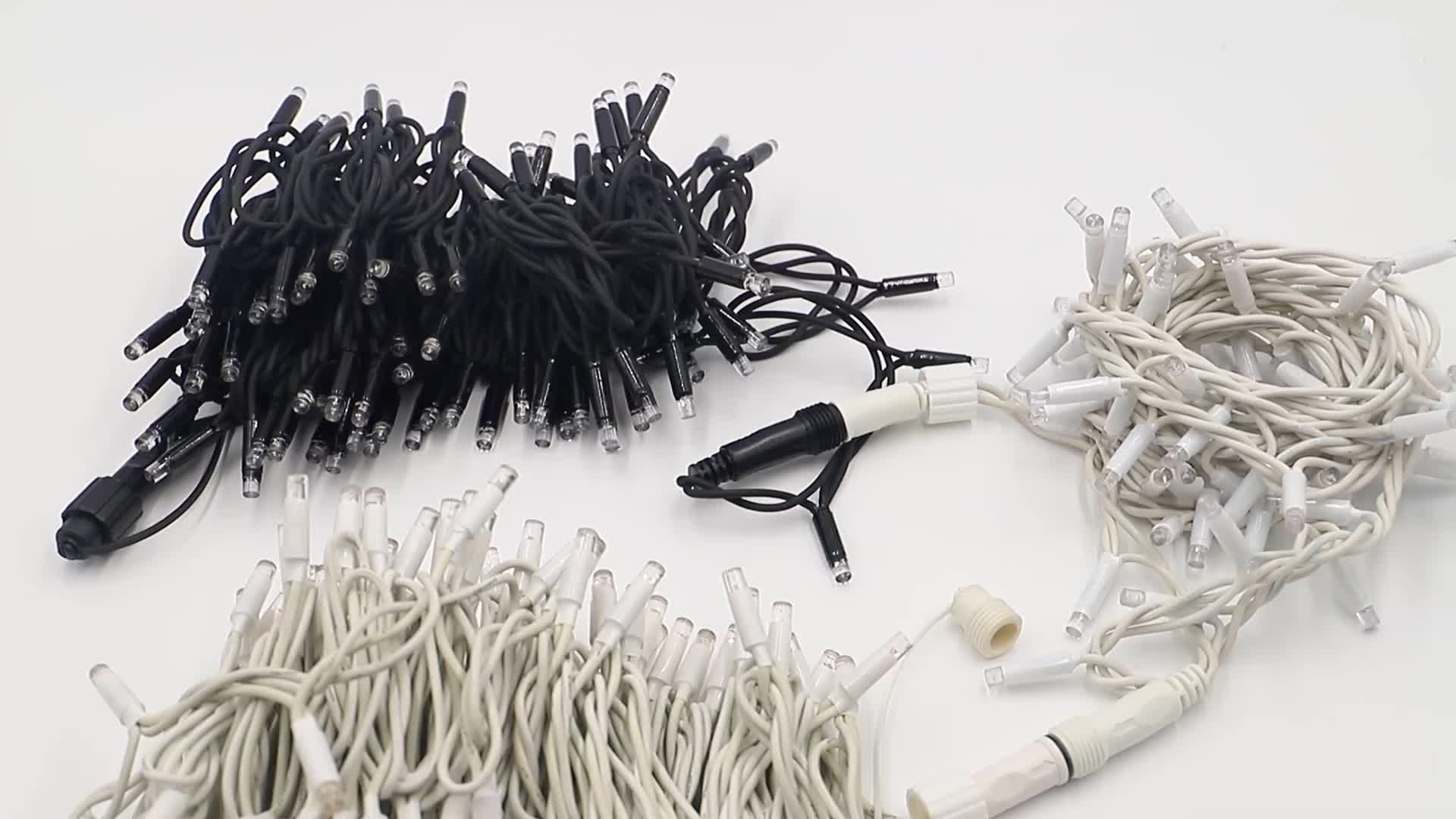  Customized outdoor black cable Christmas string lights manufacturers From China | Wenda Deco 
